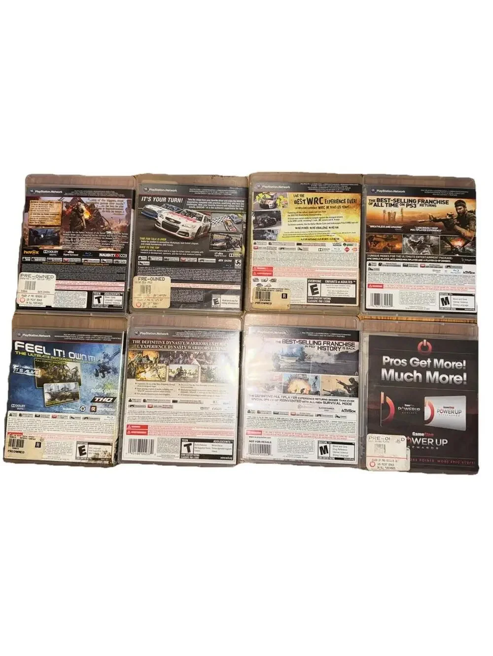 PlayStation 3 PS3 Game Lot of 8 Call Of Duty Uncharted Nascar Street Fighter